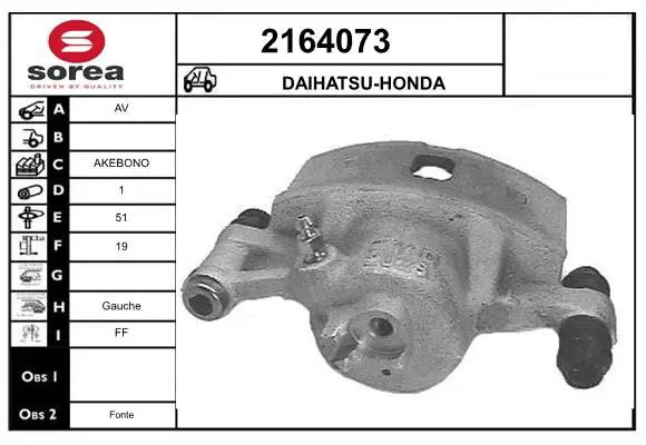 Handler.Part Brake caliper EAI 2164073 1