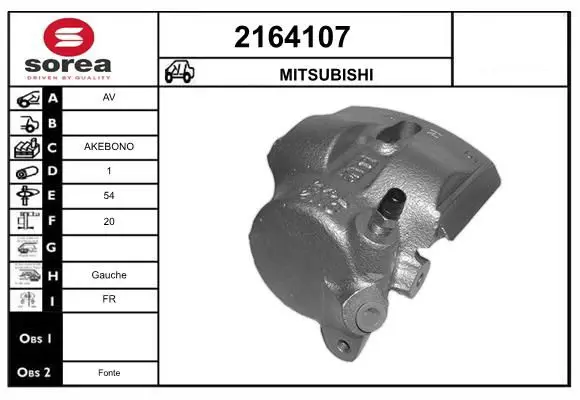 Handler.Part Brake caliper EAI 2164107 1