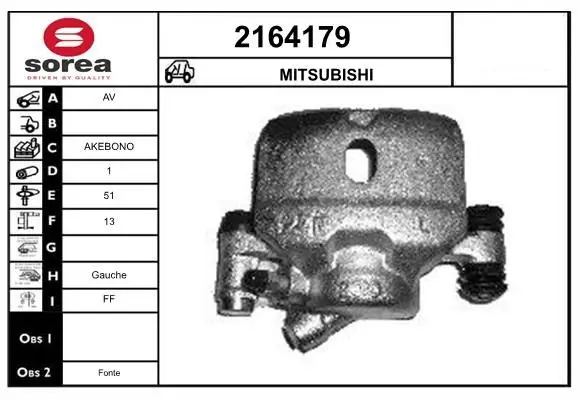 Handler.Part Brake caliper EAI 2164179 1