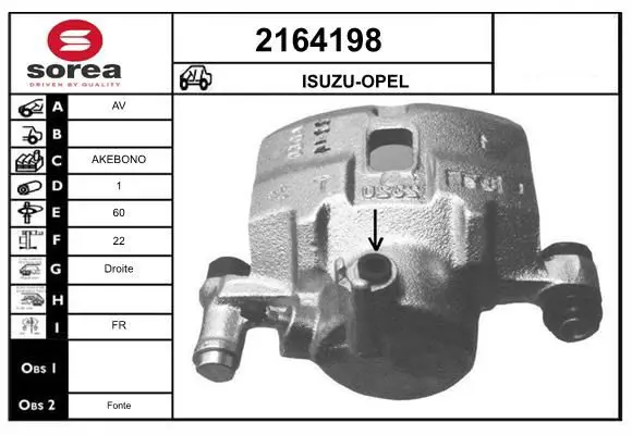 Handler.Part Brake caliper EAI 2164198 1