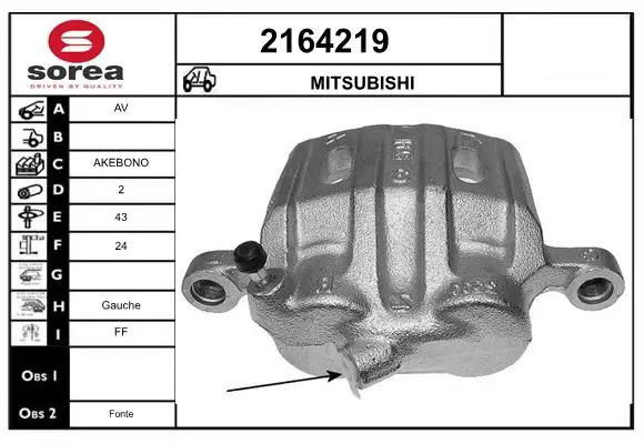 Handler.Part Brake caliper EAI 2164219 1