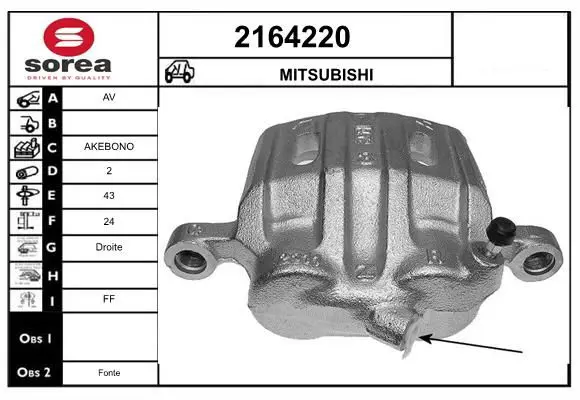 Handler.Part Brake caliper EAI 2164220 1