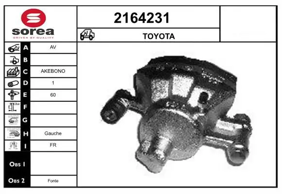 Handler.Part Brake caliper EAI 2164231 1