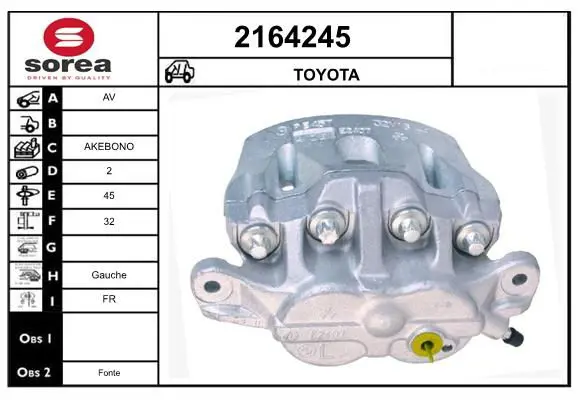 Handler.Part Brake caliper EAI 2164245 1