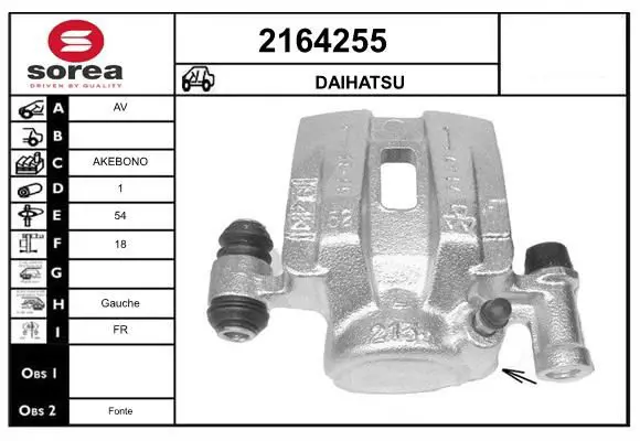 Handler.Part Brake caliper EAI 2164255 1