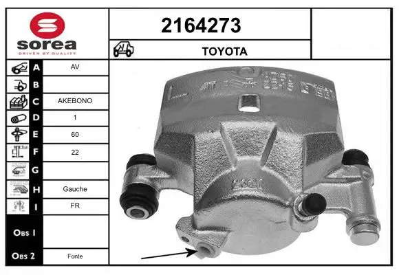 Handler.Part Brake caliper EAI 2164273 1