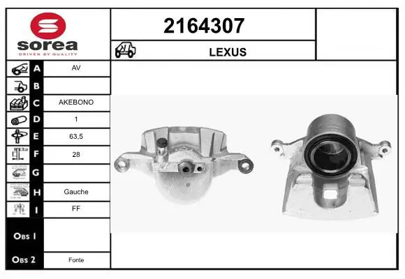 Handler.Part Brake caliper EAI 2164307 1