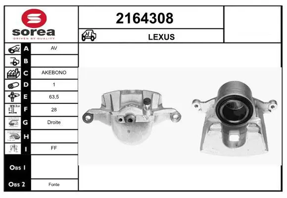 Handler.Part Brake caliper EAI 2164308 1