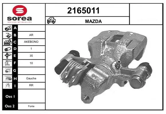 Handler.Part Brake caliper EAI 2165011 1