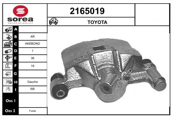 Handler.Part Brake caliper EAI 2165019 1