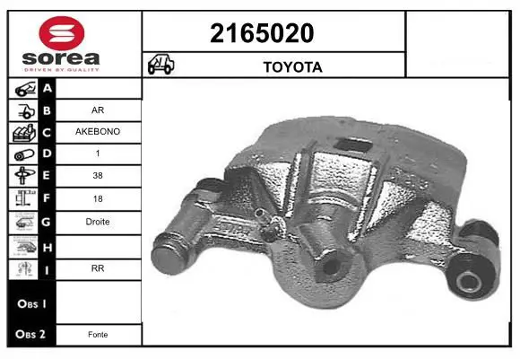 Handler.Part Brake caliper EAI 2165020 1