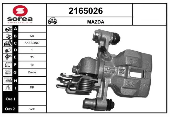 Handler.Part Brake caliper EAI 2165026 1