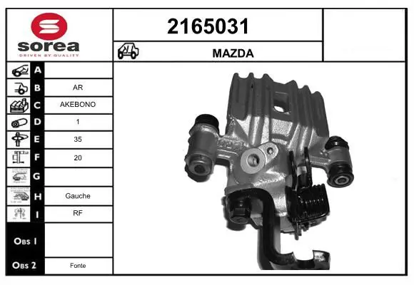 Handler.Part Brake caliper EAI 2165031 1