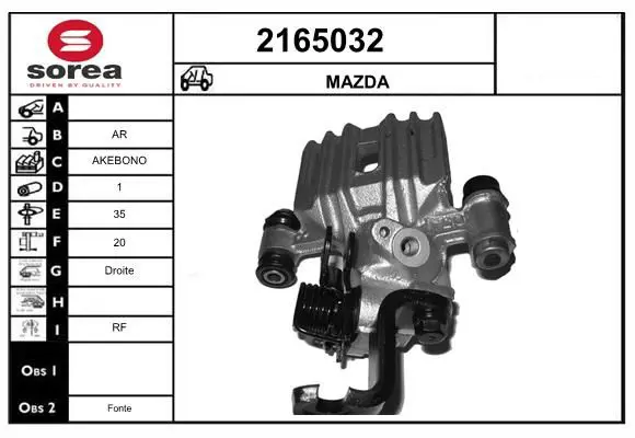 Handler.Part Brake caliper EAI 2165032 1