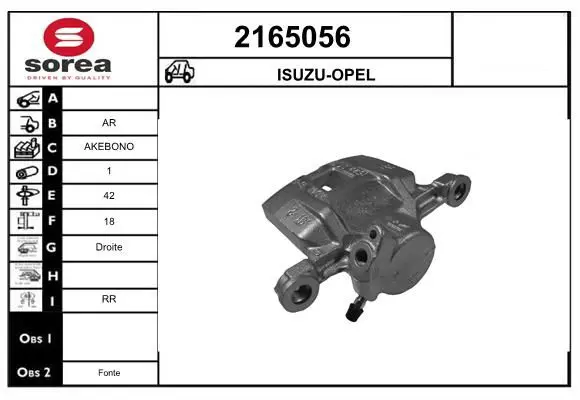 Handler.Part Brake caliper EAI 2165056 1