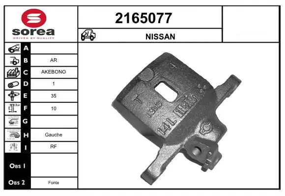 Handler.Part Brake caliper EAI 2165077 1