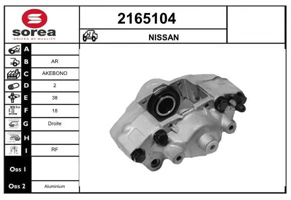 Handler.Part Brake caliper EAI 2165104 1