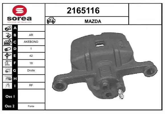 Handler.Part Brake caliper EAI 2165116 1