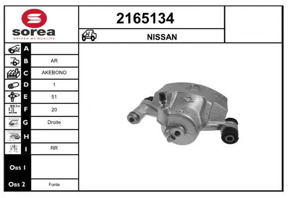 Handler.Part Brake caliper EAI 2165134 1