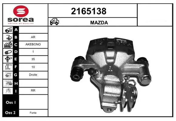 Handler.Part Brake caliper EAI 2165138 1