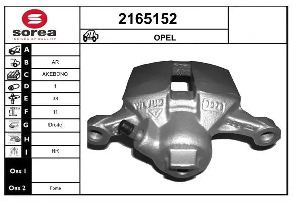 Handler.Part Brake caliper EAI 2165152 1