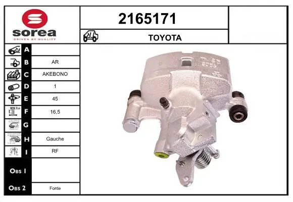 Handler.Part Brake caliper EAI 2165171 1