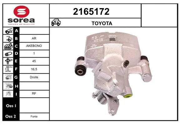 Handler.Part Brake caliper EAI 2165172 1