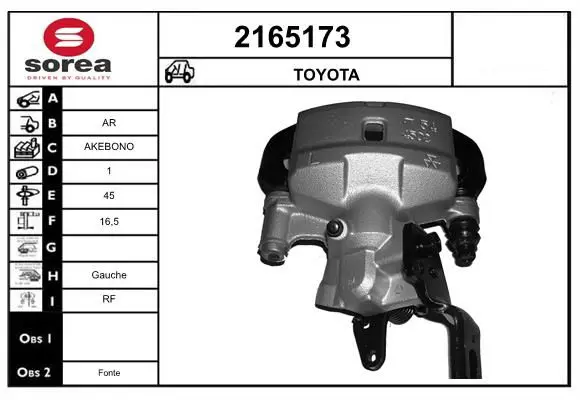 Handler.Part Brake caliper EAI 2165173 1