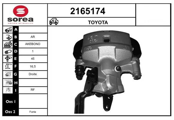 Handler.Part Brake caliper EAI 2165174 1