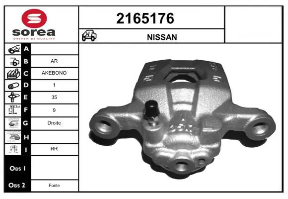 Handler.Part Brake caliper EAI 2165176 1