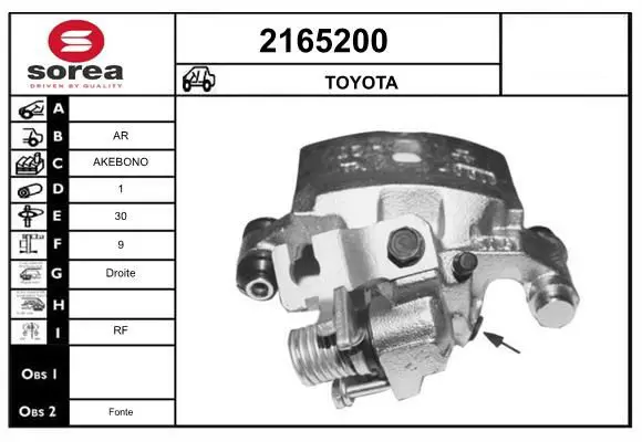 Handler.Part Brake caliper EAI 2165200 1