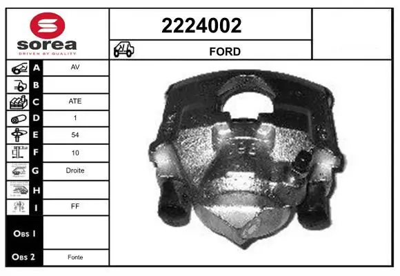 Handler.Part Brake caliper EAI 2224002 1