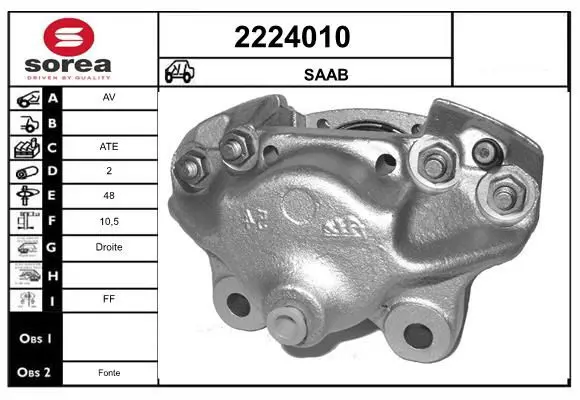 Handler.Part Brake caliper EAI 2224010 1