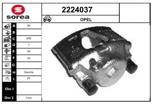 Handler.Part Brake caliper EAI 2224037 1