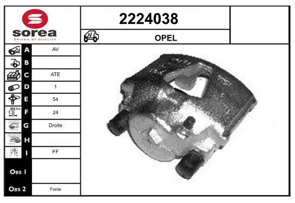 Handler.Part Brake caliper EAI 2224038 1