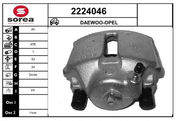 Handler.Part Brake caliper EAI 2224046 1