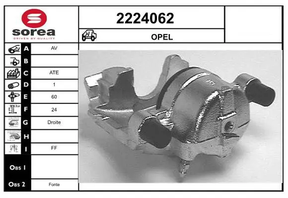 Handler.Part Brake caliper EAI 2224062 1