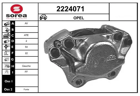 Handler.Part Brake caliper EAI 2224071 1