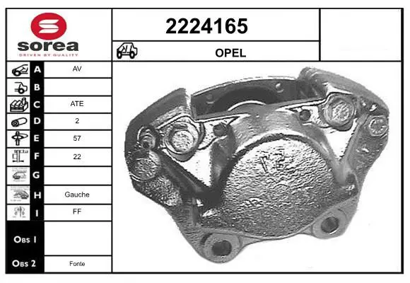 Handler.Part Brake caliper EAI 2224165 1