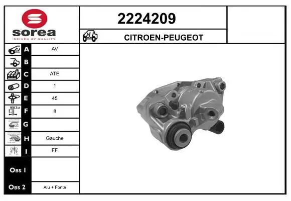 Handler.Part Brake caliper EAI 2224209 1