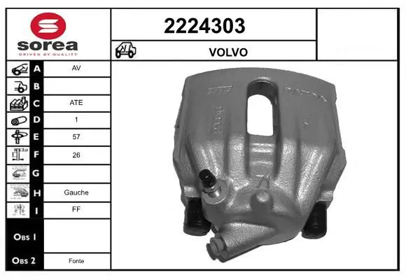 Handler.Part Brake caliper EAI 2224303 1