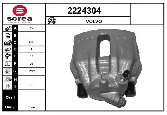 Handler.Part Brake caliper EAI 2224304 1