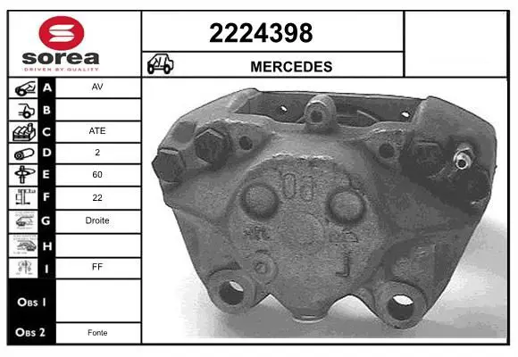 Handler.Part Brake caliper EAI 2224398 1