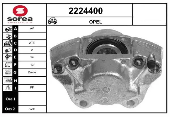 Handler.Part Brake caliper EAI 2224400 1