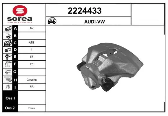 Handler.Part Brake caliper EAI 2224433 1