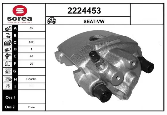 Handler.Part Brake caliper EAI 2224453 1