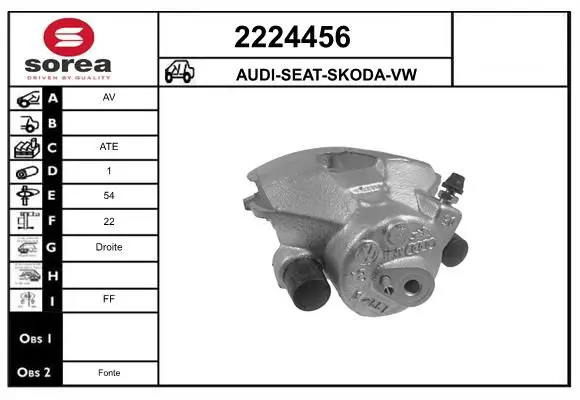 Handler.Part Brake caliper EAI 2224456 1