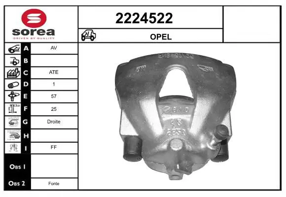 Handler.Part Brake caliper EAI 2224522 1