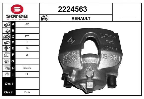 Handler.Part Brake caliper EAI 2224563 1