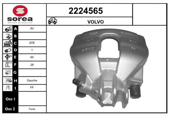 Handler.Part Brake caliper EAI 2224565 1